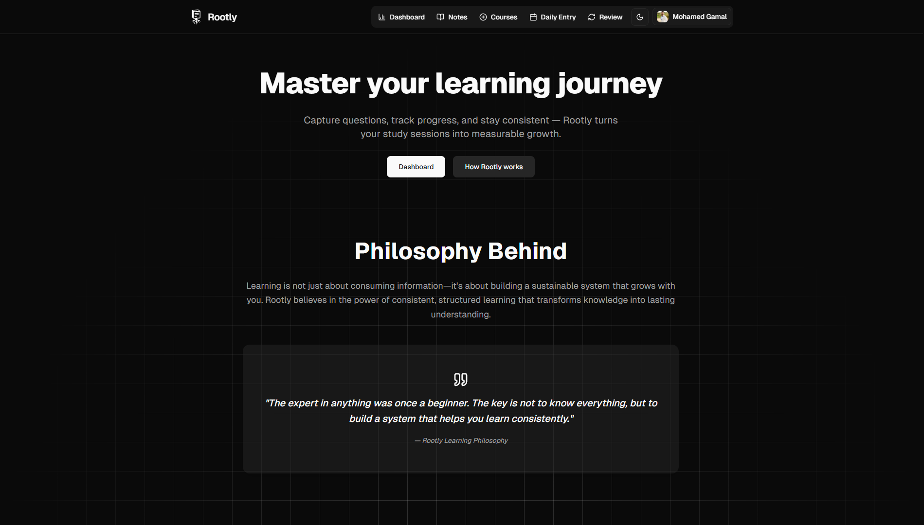 Rootly Notes Landing Page
